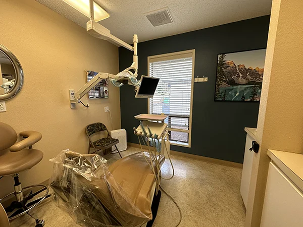A view of a dental chair at our office